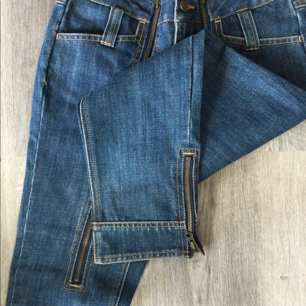 KAREN MILLEN - ENGLAND - Jeans - Crop - Zipper Heaven!! - Picture 6 of 8